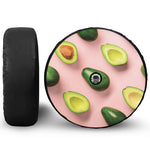 Avocado Cut In Half Pattern Print Tire Cover With Camera Hole