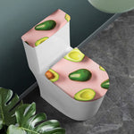 Avocado Cut In Half Pattern Print Toilet Lid And Tank Cover Set