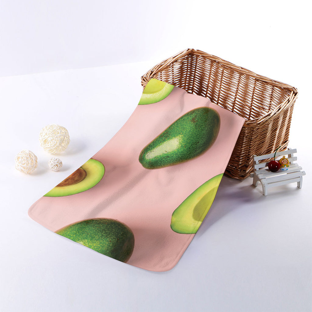 Avocado Cut In Half Pattern Print Towel