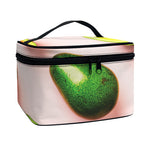Avocado Cut In Half Pattern Print Travel Makeup Bag