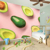 Avocado Cut In Half Pattern Print Wall Sticker