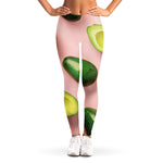 Avocado Cut In Half Pattern Print Women's Leggings