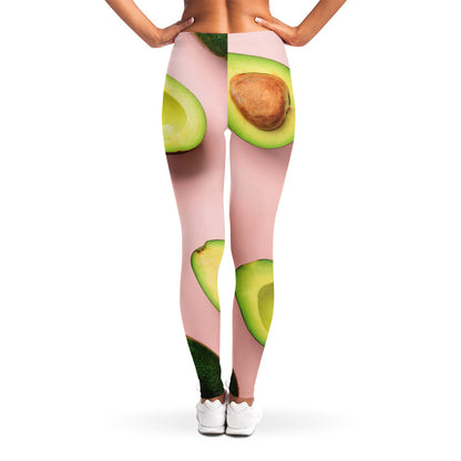 Avocado Cut In Half Pattern Print Women's Leggings