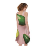 Avocado Cut In Half Pattern Print Women's Sleeveless Dress