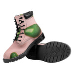 Avocado Cut In Half Pattern Print Work Boots