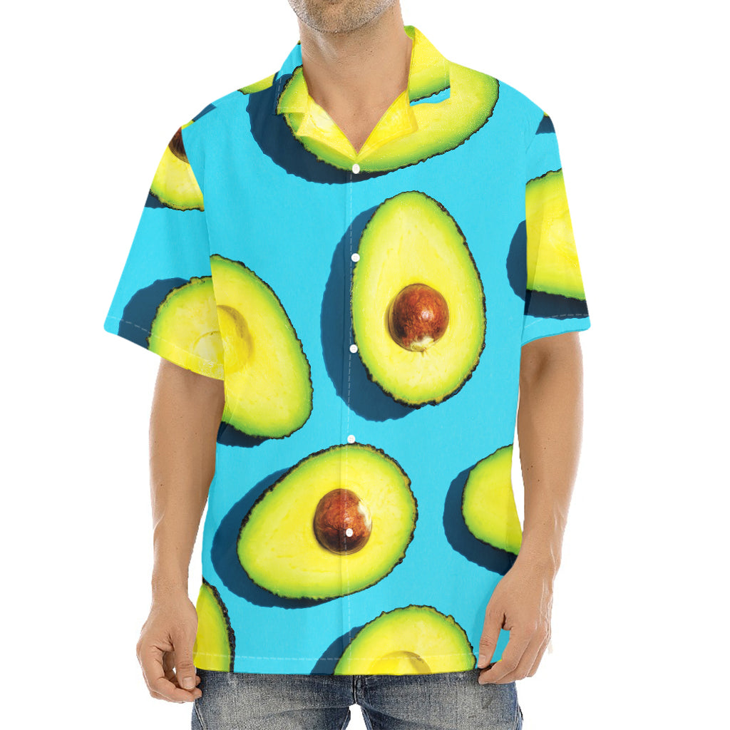 Avocado Cut In Half Print Aloha Shirt