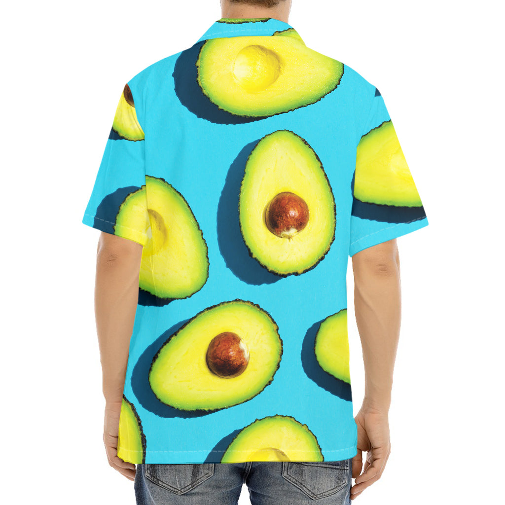 Avocado Cut In Half Print Aloha Shirt