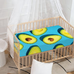 Avocado Cut In Half Print Baby Crib Sheet