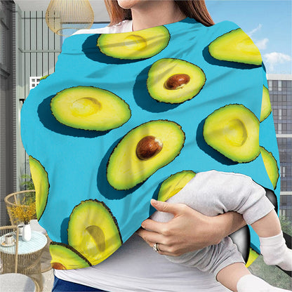 Avocado Cut In Half Print Baby Seat Cover