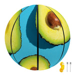 Avocado Cut In Half Print Basketball
