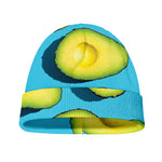 Avocado Cut In Half Print Beanie