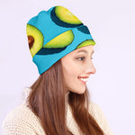 Avocado Cut In Half Print Beanie