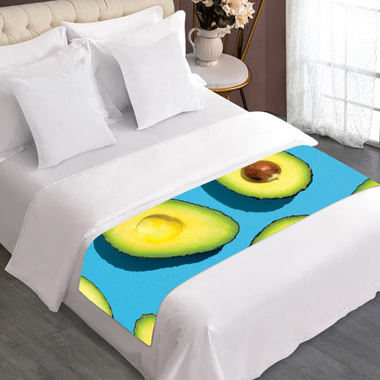 Avocado Cut In Half Print Bed Runner