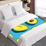 Avocado Cut In Half Print Bed Runner