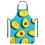 Avocado Cut In Half Print Bib Apron With Pocket