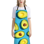 Avocado Cut In Half Print Bib Apron With Pocket