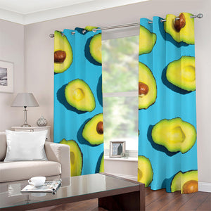 Avocado Cut In Half Print Blackout Grommet Curtains