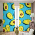 Avocado Cut In Half Print Dimout Pencil Pleat Curtains