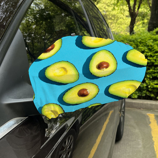 Avocado Cut In Half Print Car Side Mirror Covers