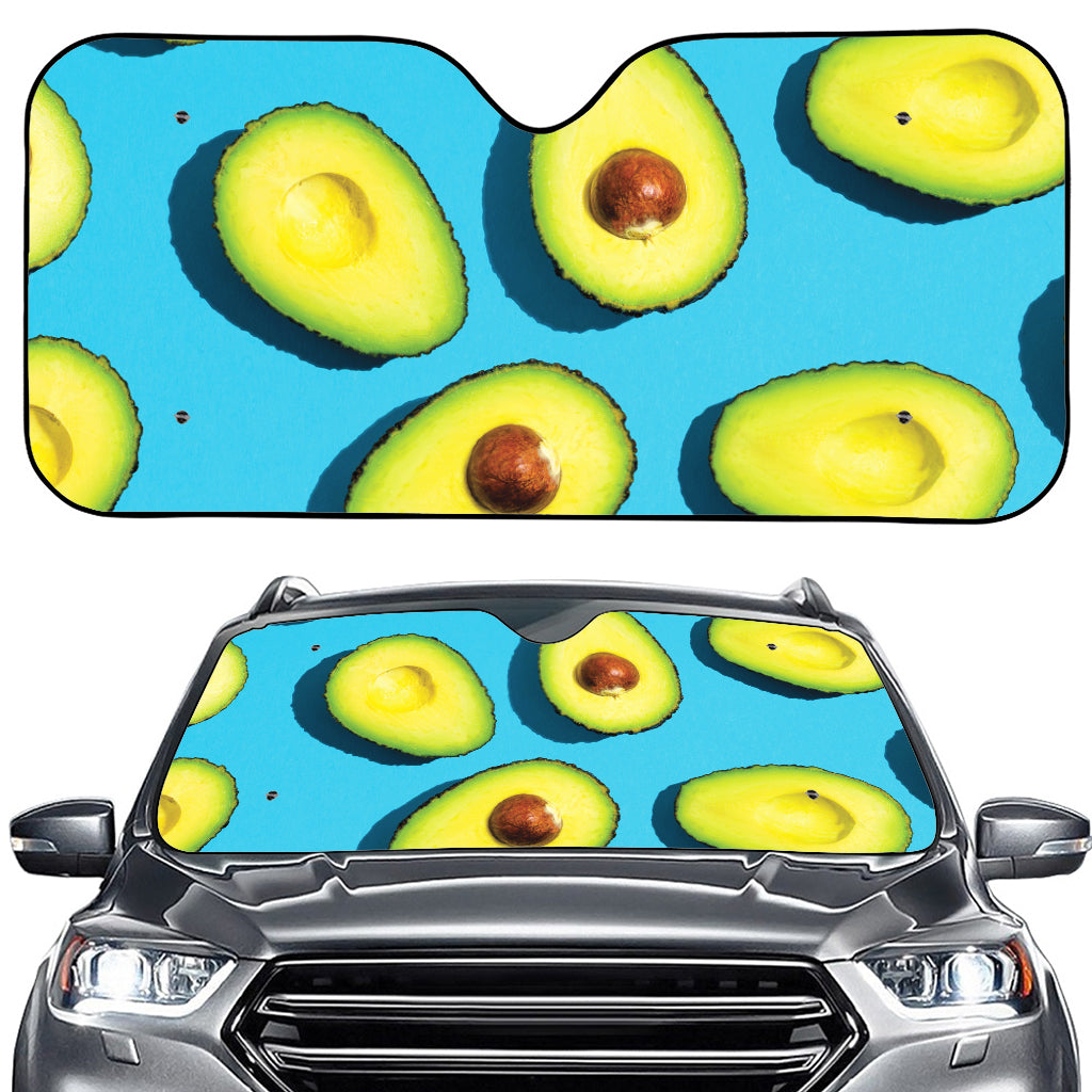 Avocado Cut In Half Print Car Windshield Sun Shade