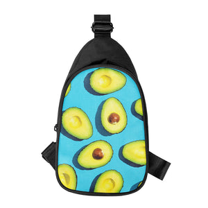 Avocado Cut In Half Print Chest Bag