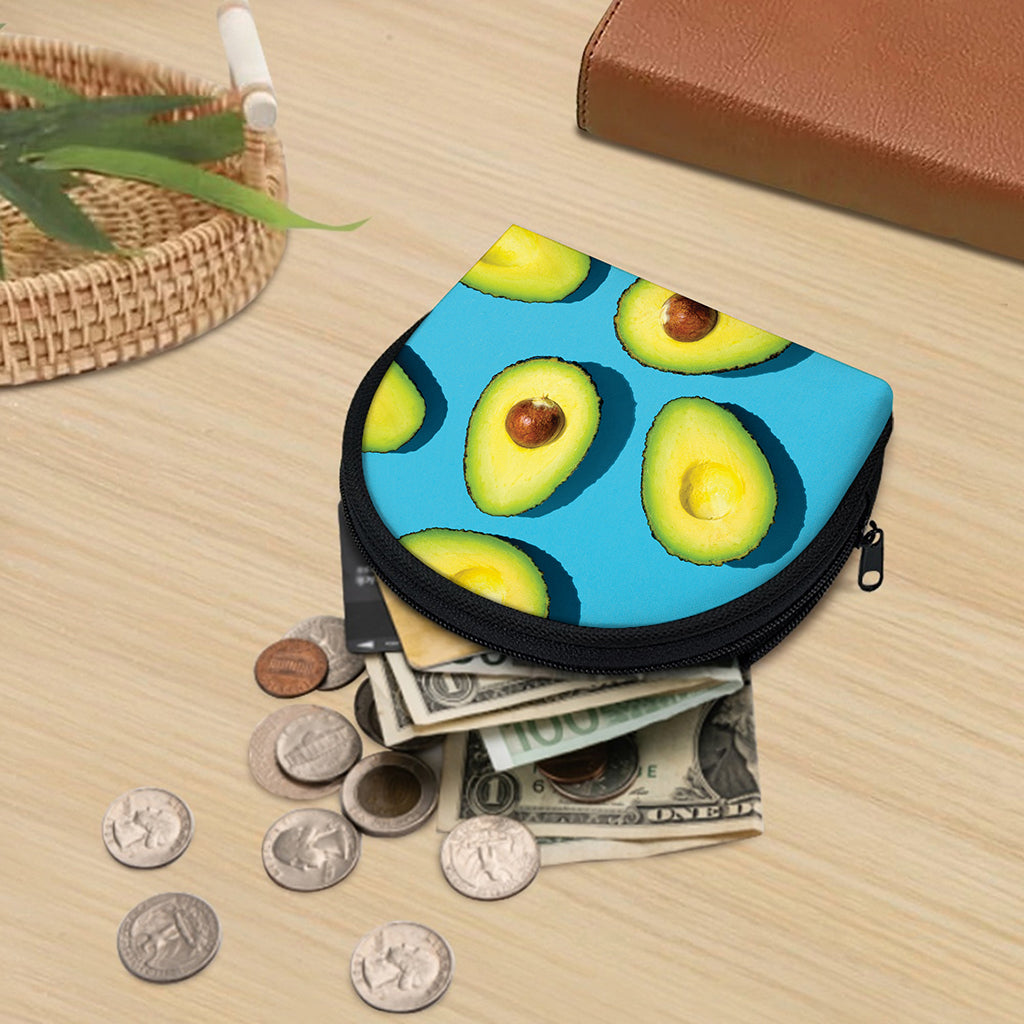 Avocado Cut In Half Print Coin Purse
