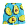 Avocado Cut In Half Print Cotton Shorts