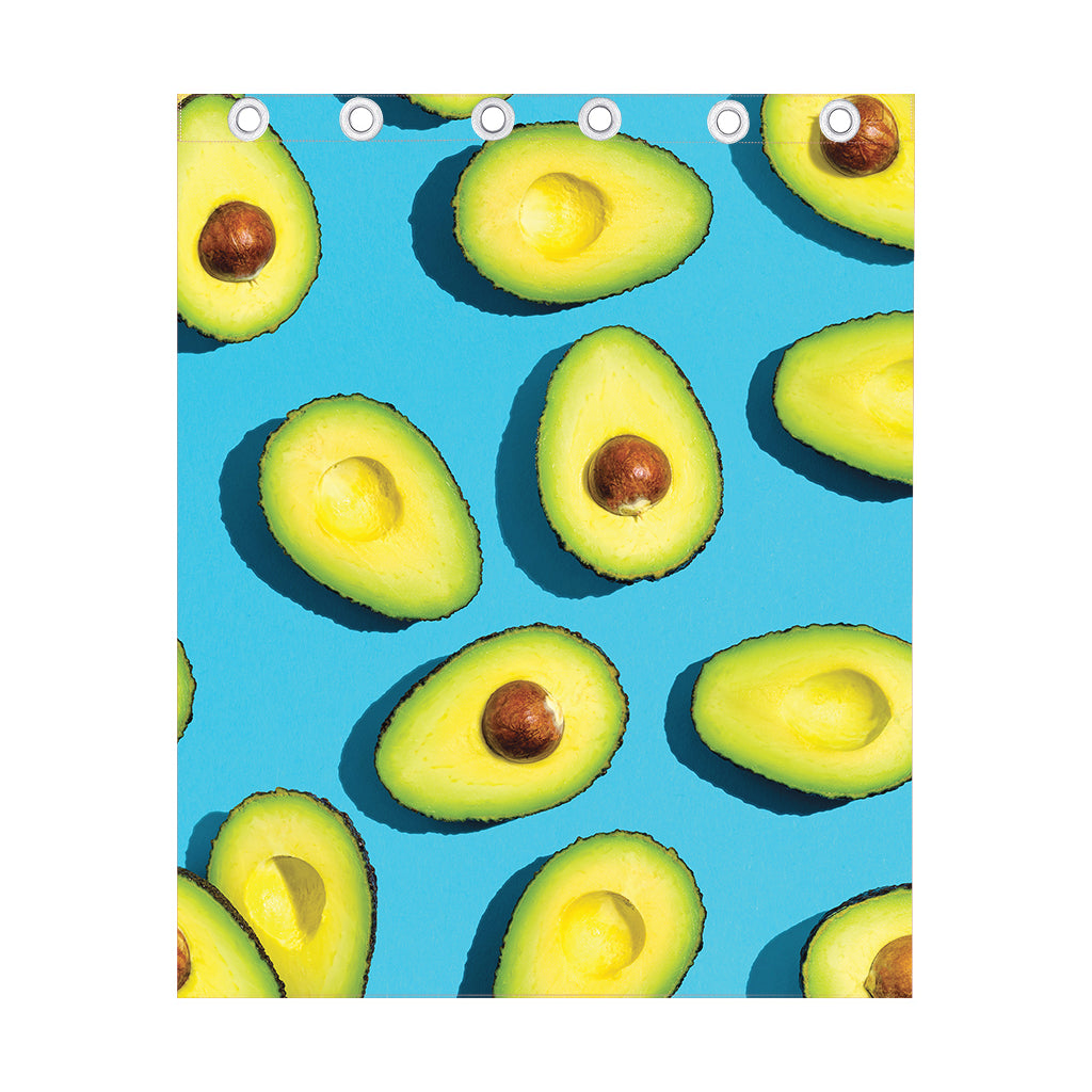 Avocado Cut In Half Print Curtain