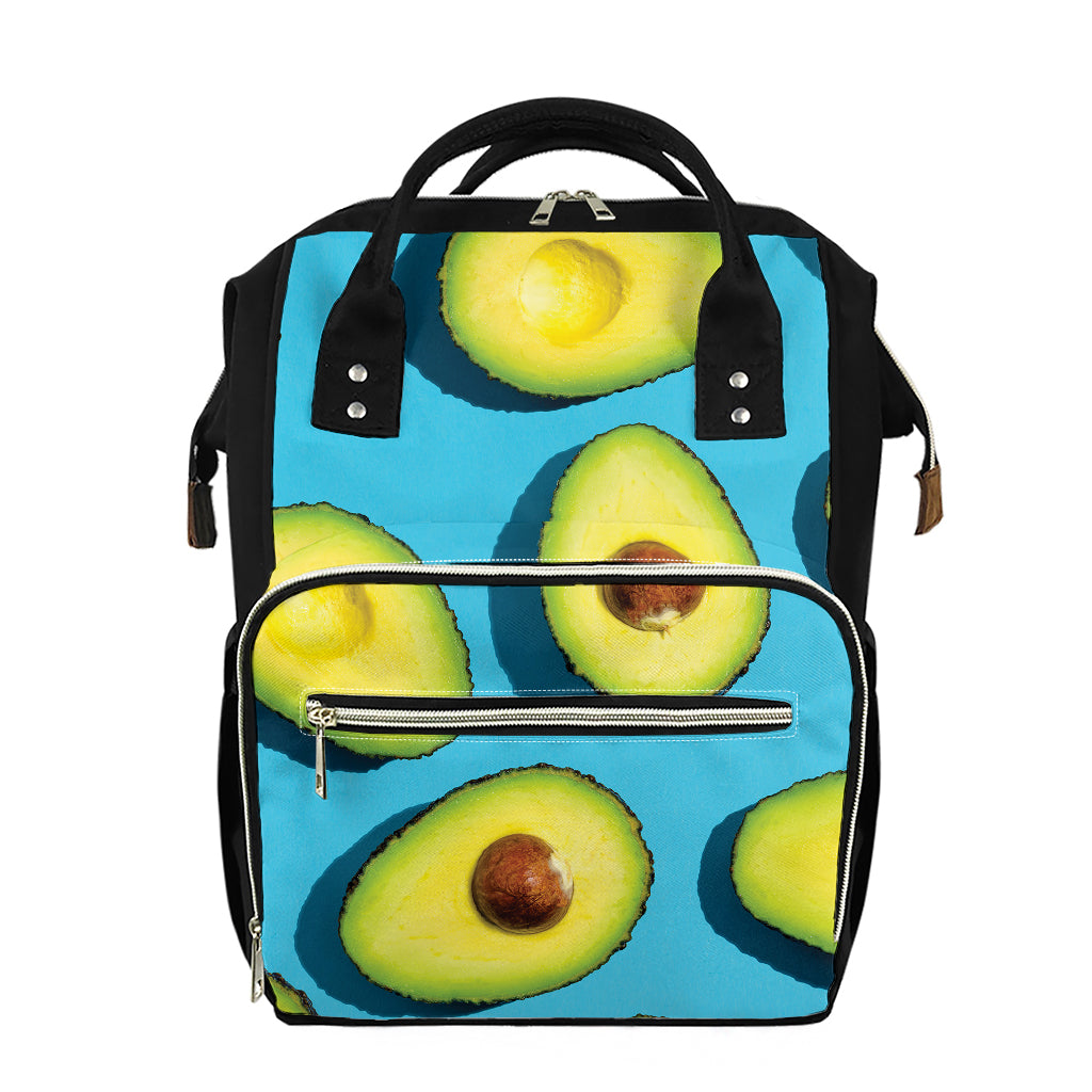 Avocado Cut In Half Print Diaper Bag