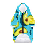 Avocado Cut In Half Print Dog Zip Up Hoodie