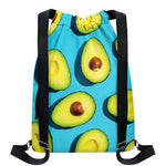 Avocado Cut In Half Print Drawstring Backpack