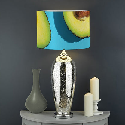 Avocado Cut In Half Print Drum Lamp Shade