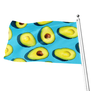 Avocado Cut In Half Print Flag