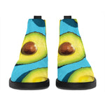 Avocado Cut In Half Print Flat Ankle Boots