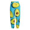 Avocado Cut In Half Print Fleece Lined Knit Pants