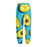 Avocado Cut In Half Print Fleece Lined Knit Pants