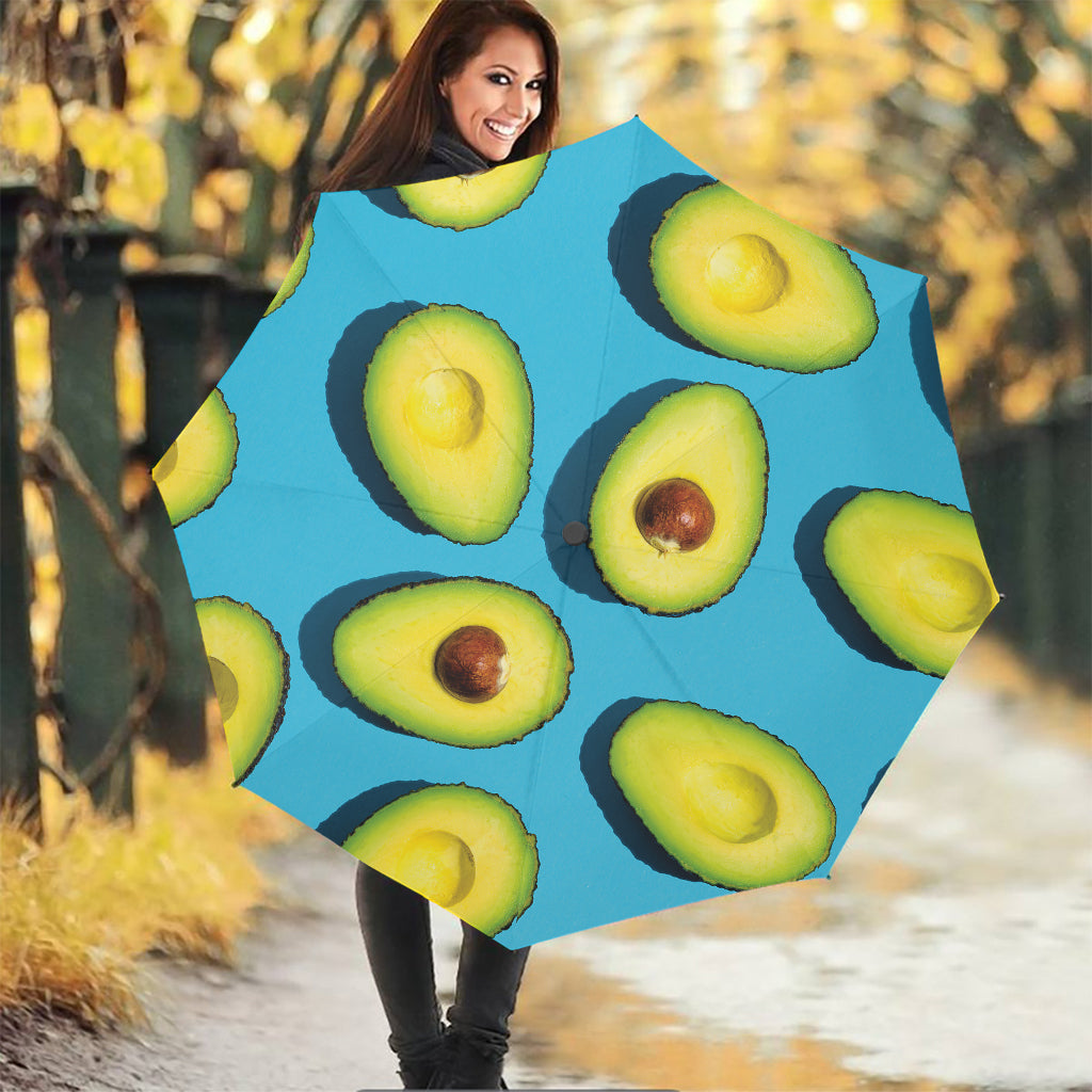 Avocado Cut In Half Print Foldable Umbrella