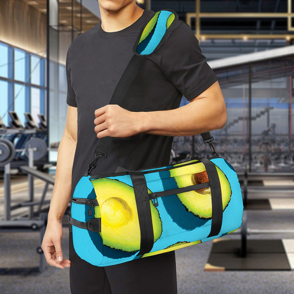 Avocado Cut In Half Print Gym Bag