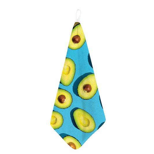 Avocado Cut In Half Print Hand Towel