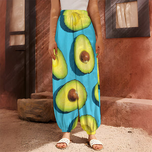 Avocado Cut In Half Print Harem Pants