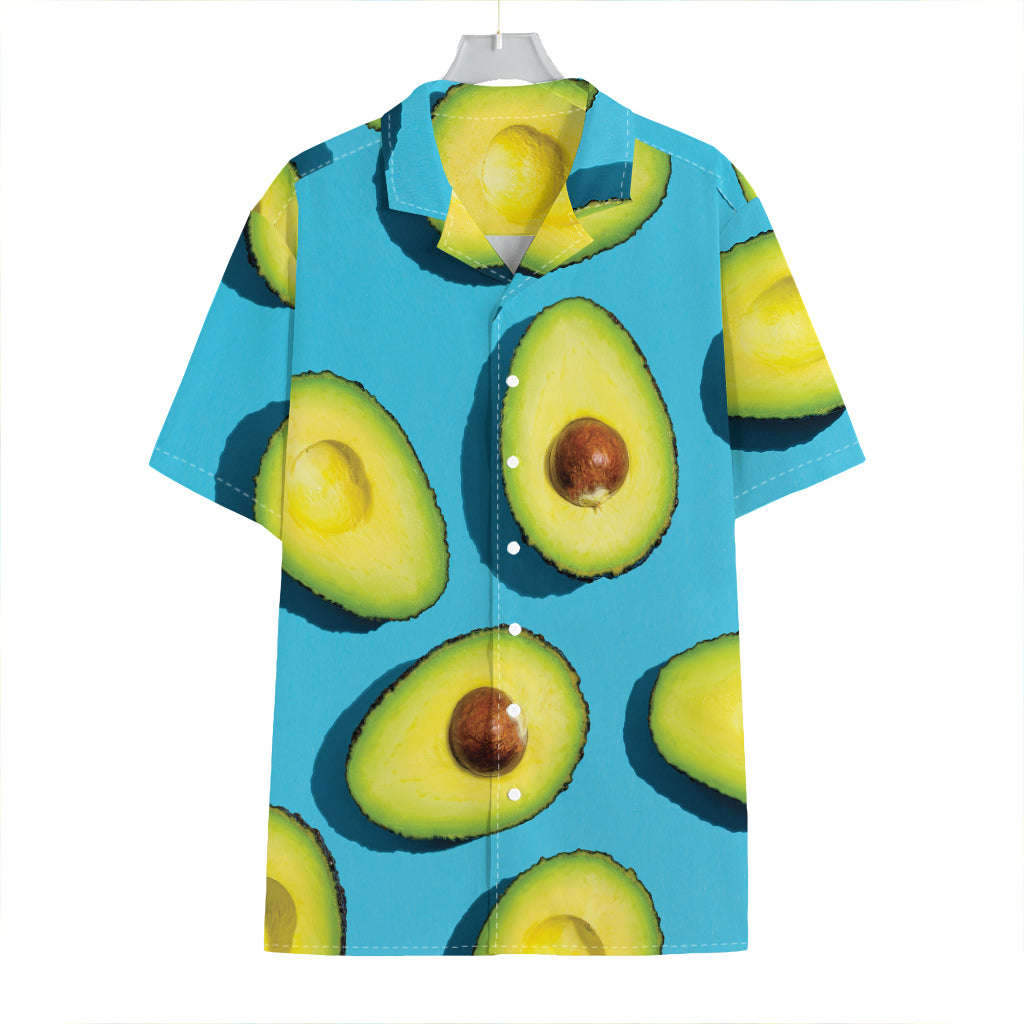 Avocado Cut In Half Print Hawaiian Shirt