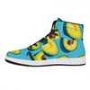 Avocado Cut In Half Print High Top Leather Sneakers