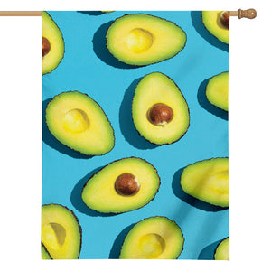 Avocado Cut In Half Print House Flag