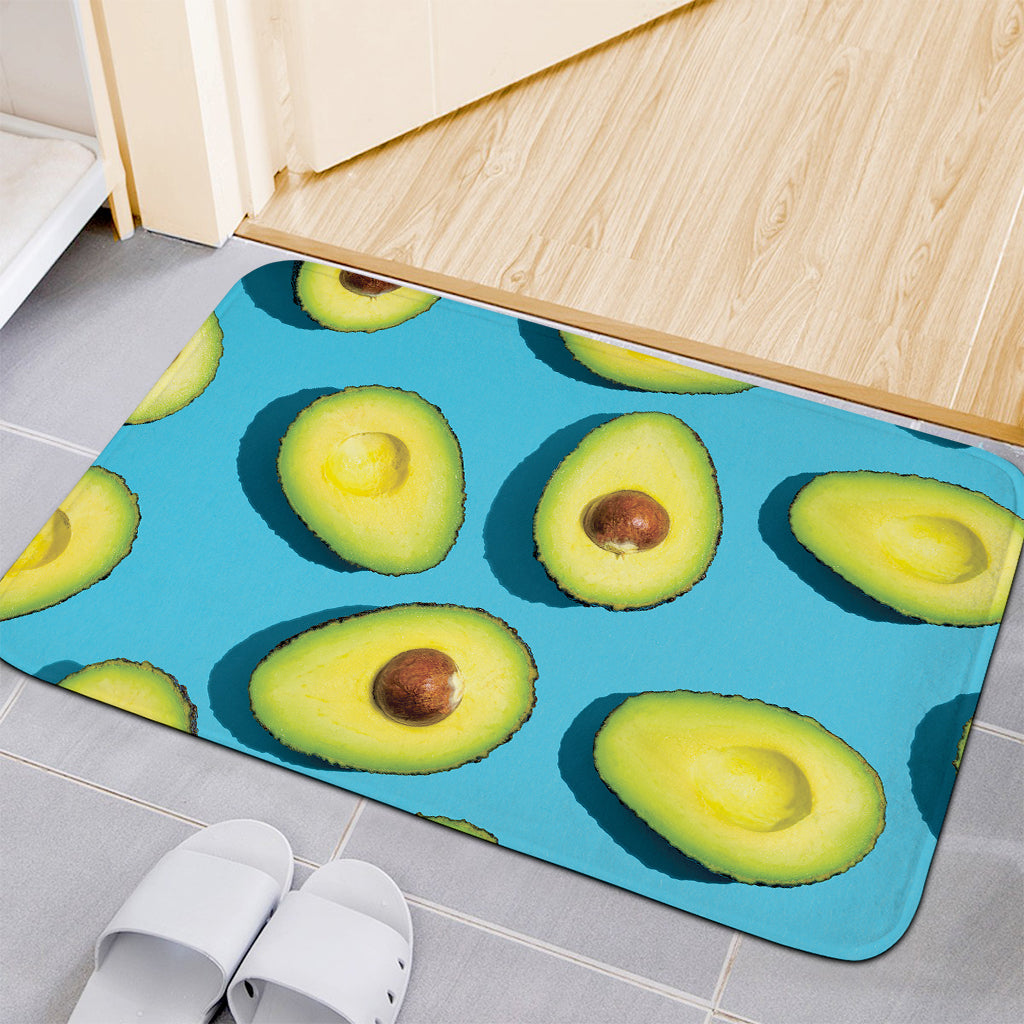 Avocado Cut In Half Print Indoor Door Mat