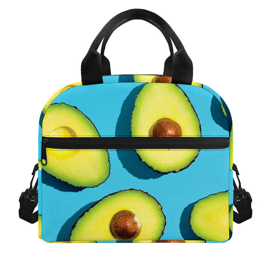 Avocado Cut In Half Print Insulated Lunch Bag
