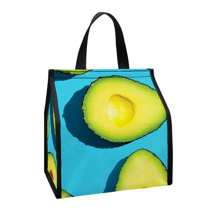 Avocado Cut In Half Print Insulated Lunch Tote