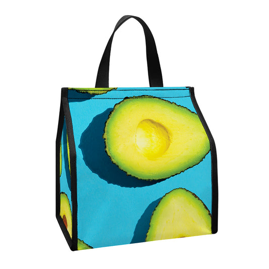 Avocado Cut In Half Print Insulated Lunch Tote