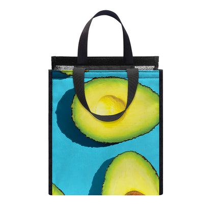 Avocado Cut In Half Print Insulated Lunch Tote