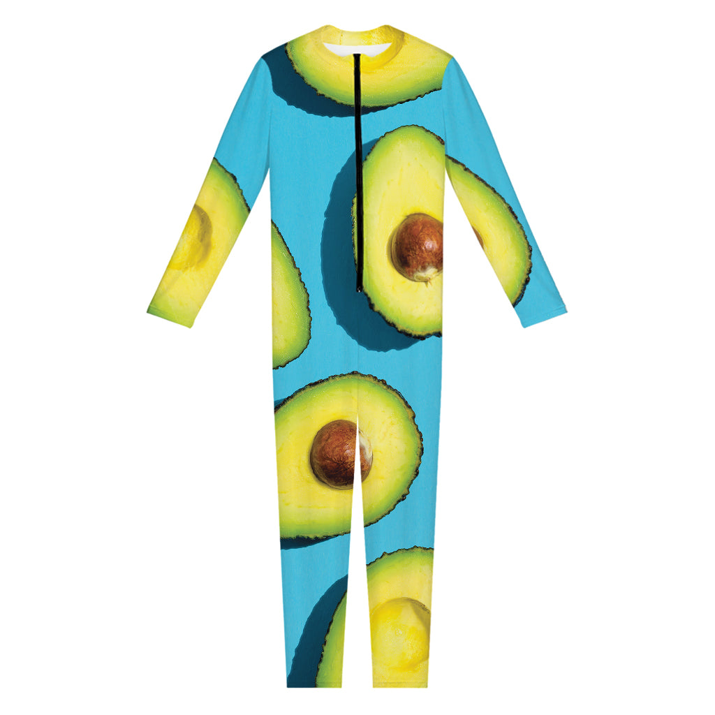 Avocado Cut In Half Print Jumpsuit