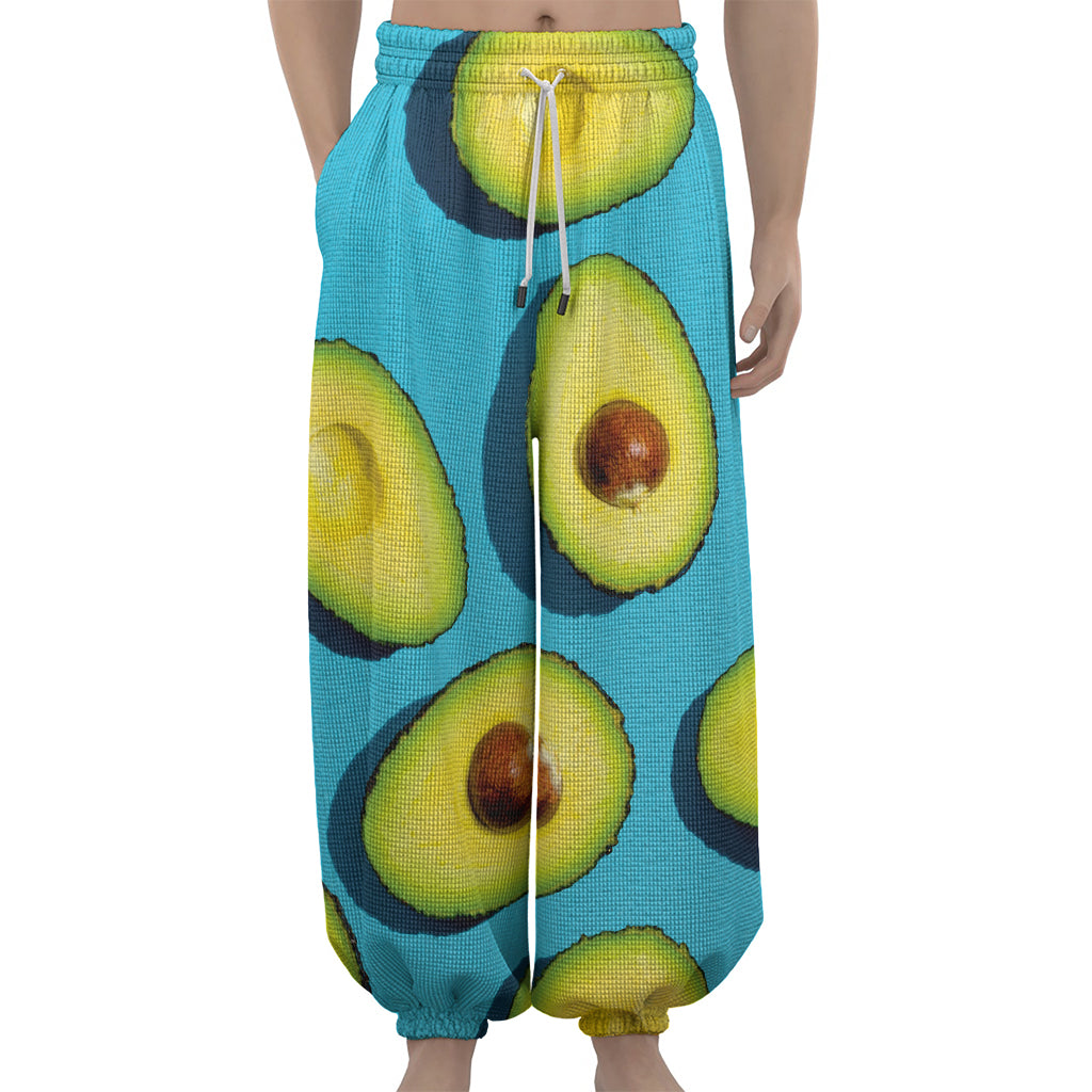 Avocado Cut In Half Print Lantern Pants